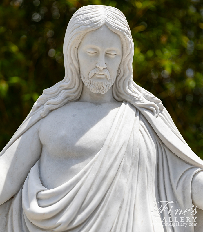 Search Result For Marble Statues  - White Marble Jesus Statue - MS-1164